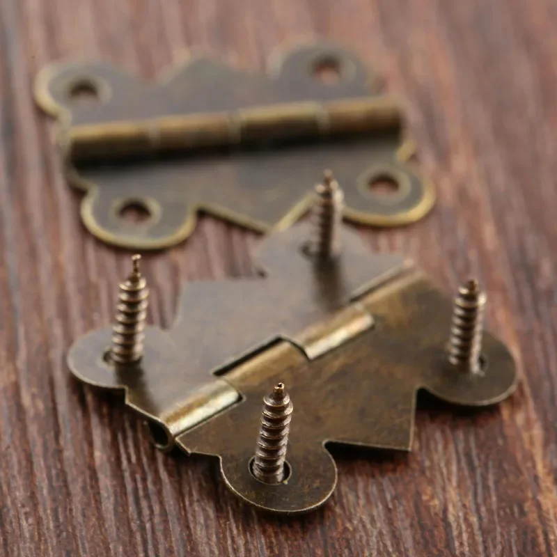 25Set 20*25mm 4 Holes Butterfly Hinges For Cabinet Drawer Jewellery Wood Box Wine Case Furniture