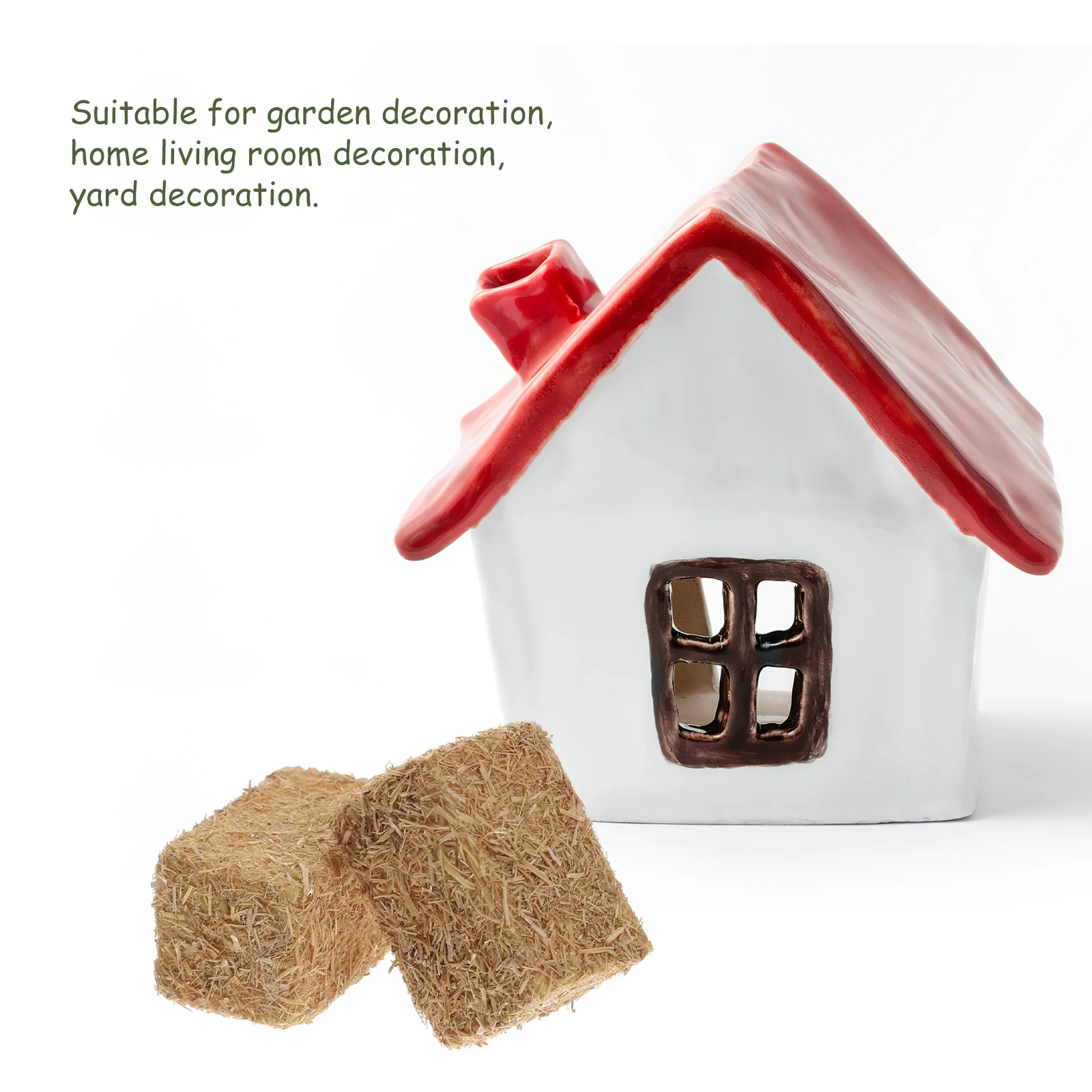 4pcs Miniature Bales Figurine Decorative Straw Bale Ornament Mini Haystack Decoration Dollhouse Farm Accessories Western Prop
