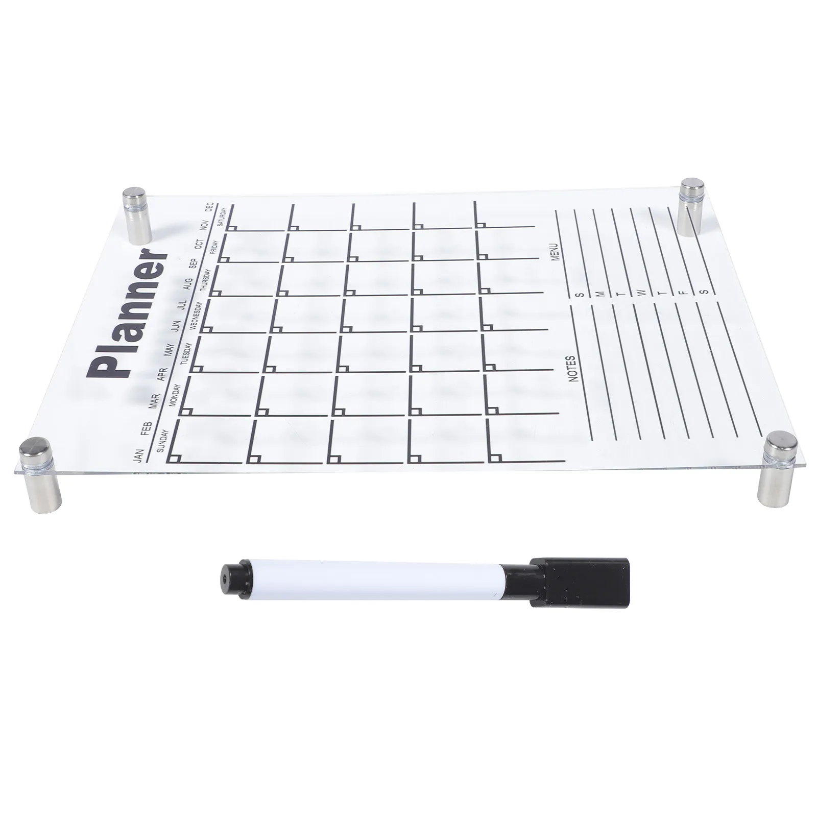 1 세트 아크릴 투명 메시지 보드 소형 건식 지우기 메모 쓰기 보드 데스크탑 화이트 보드 사무실 홈용 휴대용 재사용 가능