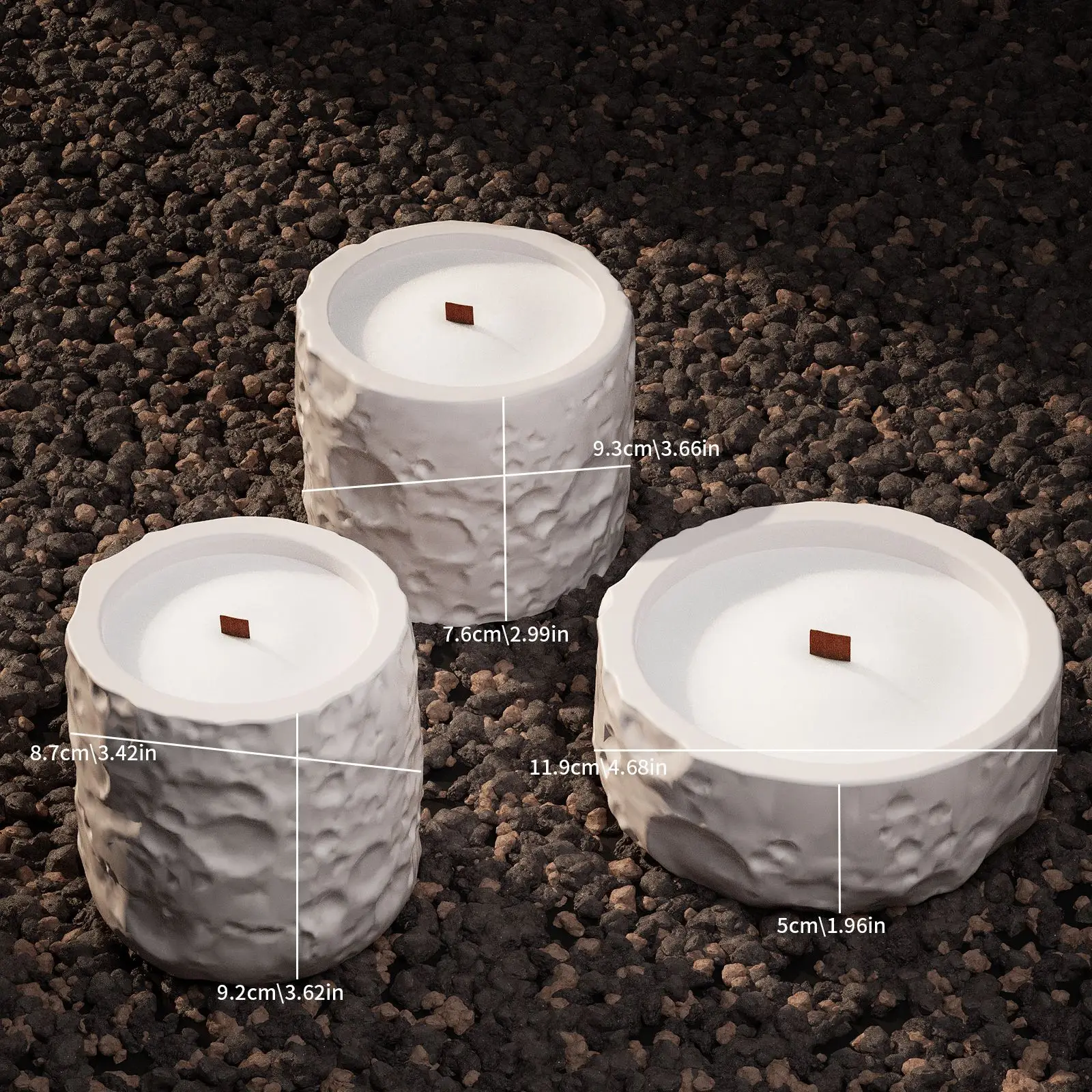 Creative Moon Concrete Flowerpot Silicone Molds Handmade Plant Pot Home Decoration DIY Storage Jar Candle Cup Mould ﻿
