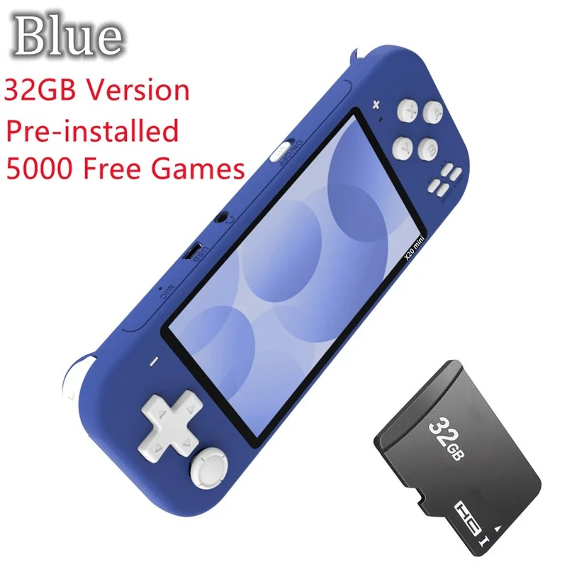 2022New 4.3 inch Handheld Portable Game Console with IPS screen32GB 2500 free games for super nintendo dendy nes games child 