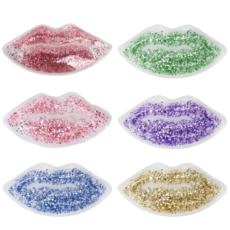 1PC Hot Cold Compress Gel Pack Reusable Lip Shaped Gel Ice Pack Reduce Swelling Pain Relief Lips Care Protection Patch Lip Mask