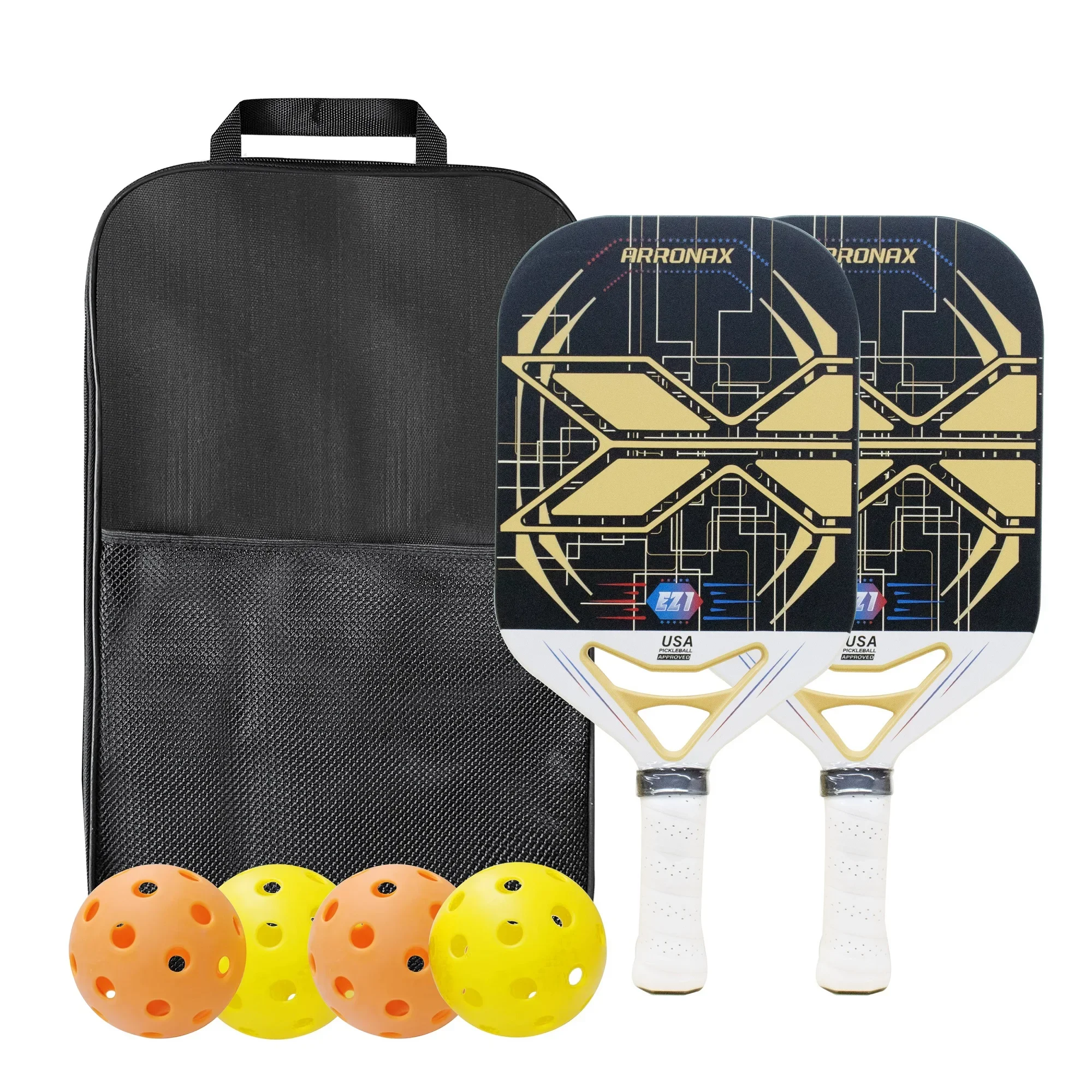 Arronax Pickleball Paddle, Carbon Surface, Fiber, Carbon Fiber, Pickleball Paddle Racket, USAPA Approved