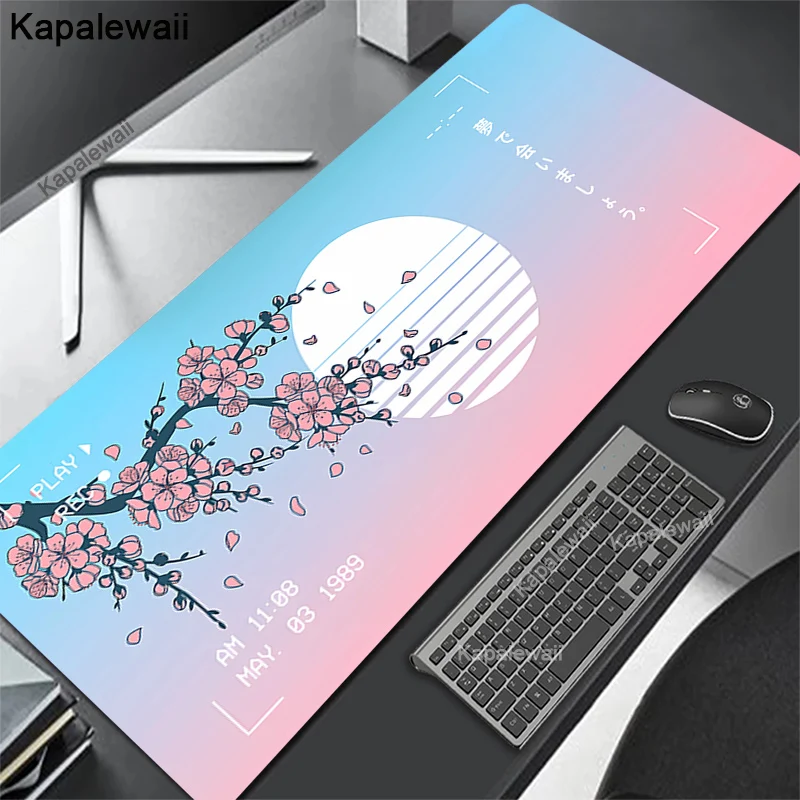 

Pink Sakura Art Hot Mousepad Computer Anime Mouse Pad Gaming Waterproof Deskmat Rubber Mouse Mat Keyboard Pads 500x1000 Desk Mat