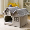 New Style Dog House Double Roof Animal Shape House for Cats Small Dogs Pet Comfortable Sleeping Bed Cat Nest Bed Supplies