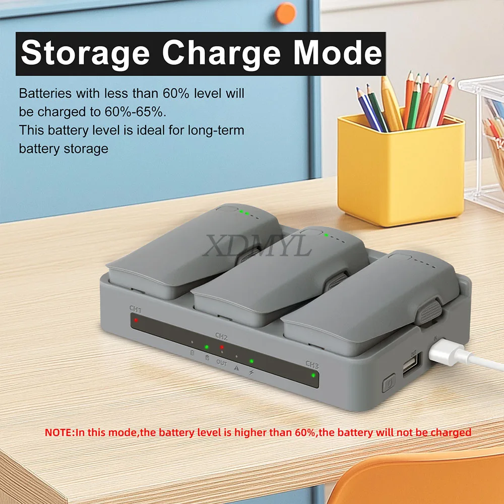 Chargeur intelligent DJI Neo 2 - Charge rapide 3 batteries