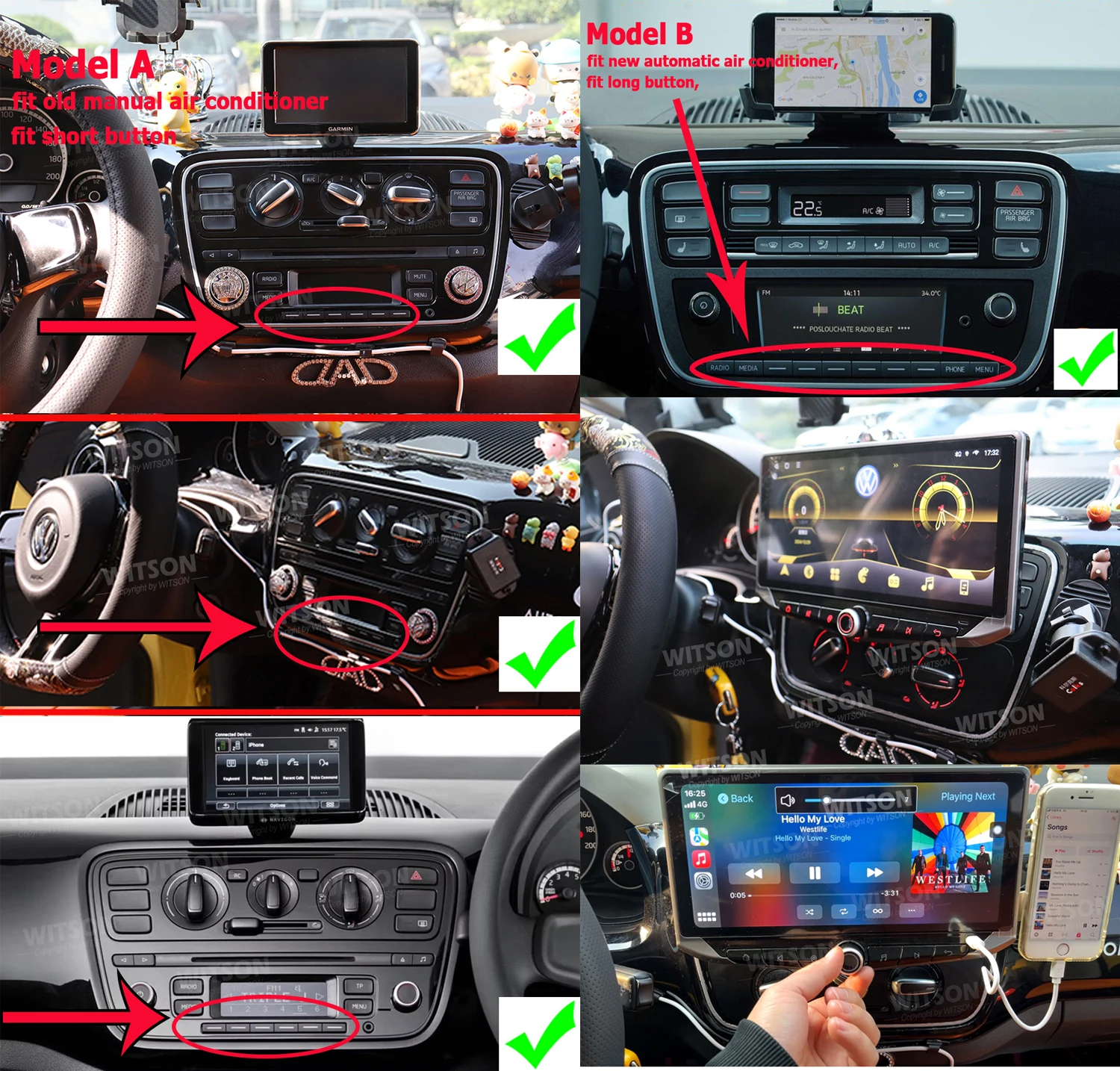 GPS-navigatie autoradio CarPlay en Android Auto voor Seat Mii e-Mii KE KF/Skoda citigo E-Citigo/VW e-up e-load BL1 BL2 BL3/Seat ibiza IV IV ST Sportcoupe