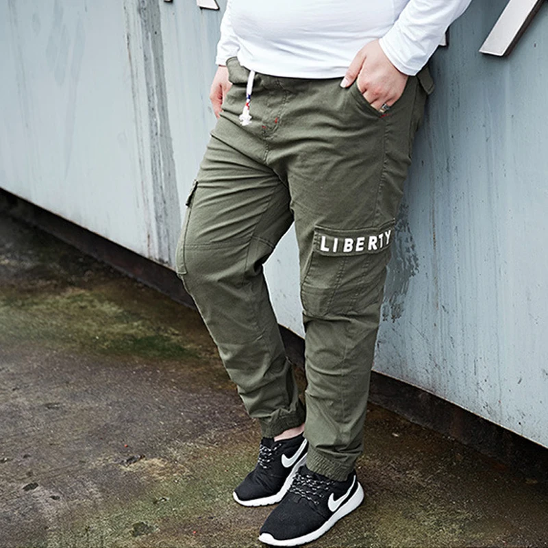 Men Plus Size Cargo Pants Tide Fat 
