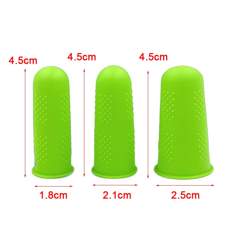 Finger Protector 3Pcs Silicone Anti-cut Heat Resistant Finger Sleeves Cooking