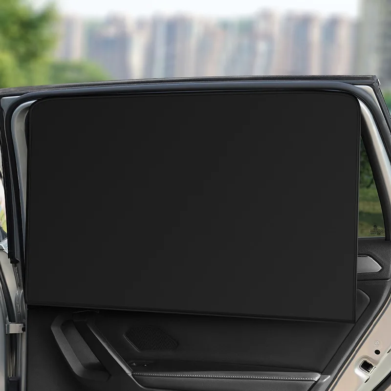 2PCS Magnetic Car Sun Shade UV Protection Covers Sun Visor Front Rear Window Curtain