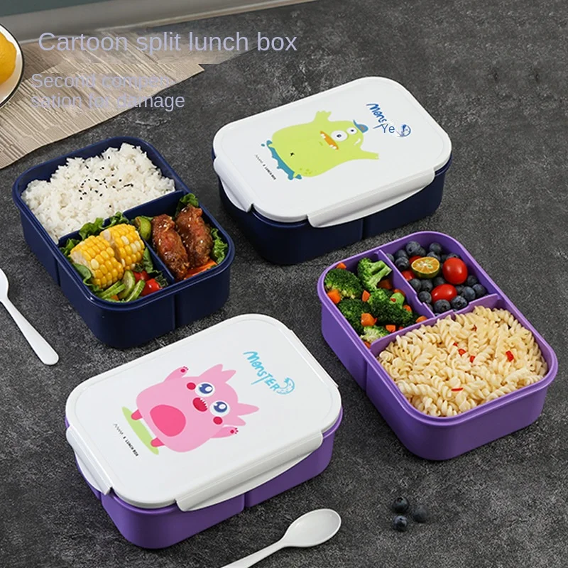 

Lunch Box Microwave Oven Work Portable Sealed Compartment Lunch Box Preservation And Insulation Cartoon Children's Lunch Box