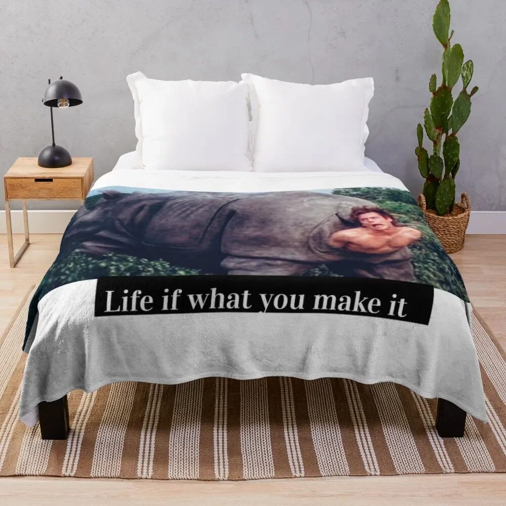 

Life is what you make it Throw Blanket Moving Hairys Blankets