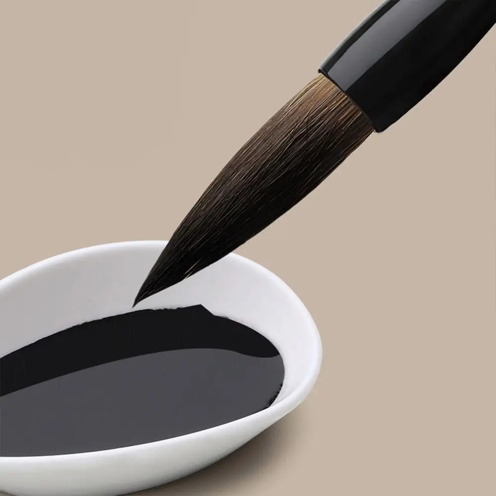 Calligraphy Paint Brush Chinese Brushes Oil Painting Oil Watercolor Paint Wooden Handle Wolf Hair
