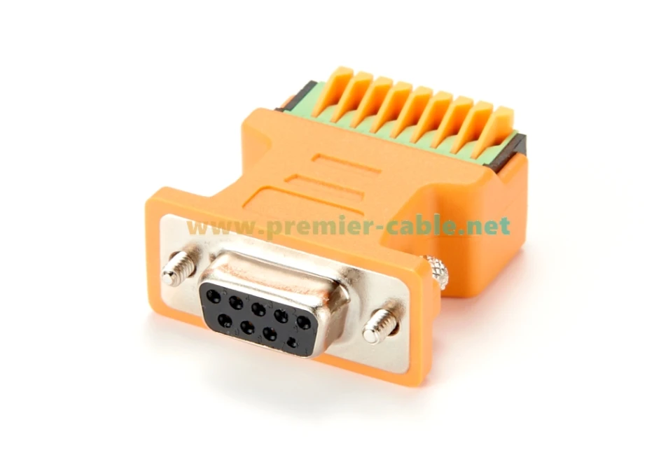 DB9 lötfreier Breakout-Stecker mit Widerstand D-SUB 9Pin zum Feder-Crimp-Verdrahtungsklemme für die serielle Kommunikation im Bus – Detail 8