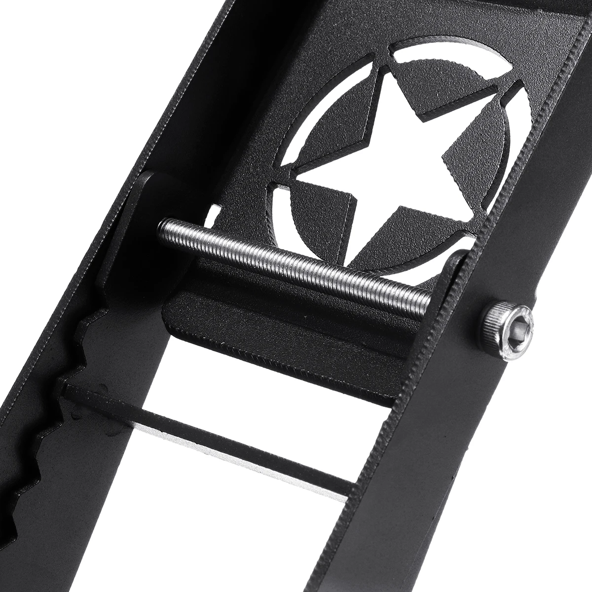 Car Exterior Door Hinge Folding Foot Pedal Peg Rest Pedal Plate Foot Pegs Jeep Wrangler JK JL 2007- Matte Black door hinge repair plate