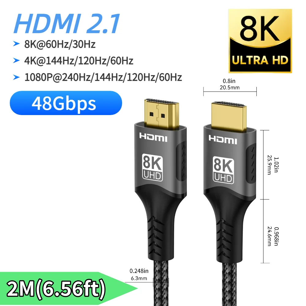 Ultra High-Speed 8K HDMI Cable with HDR and EARC Support