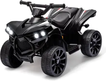 6V Kids Ride-On ATV Quad – Electric 4-Wheeler Toy Vehicle with Foot Pedal, Music, Wear-Resistant Tires & 1.8 MPH Speed 1