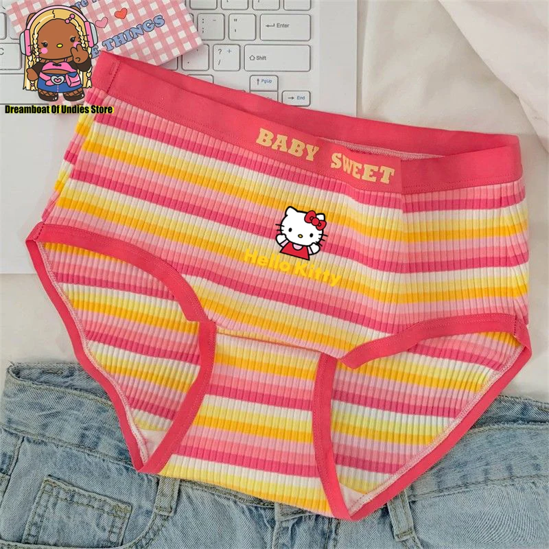 Hello Kitty Plus Size Underwear Rainbow Women's Panties Briefs