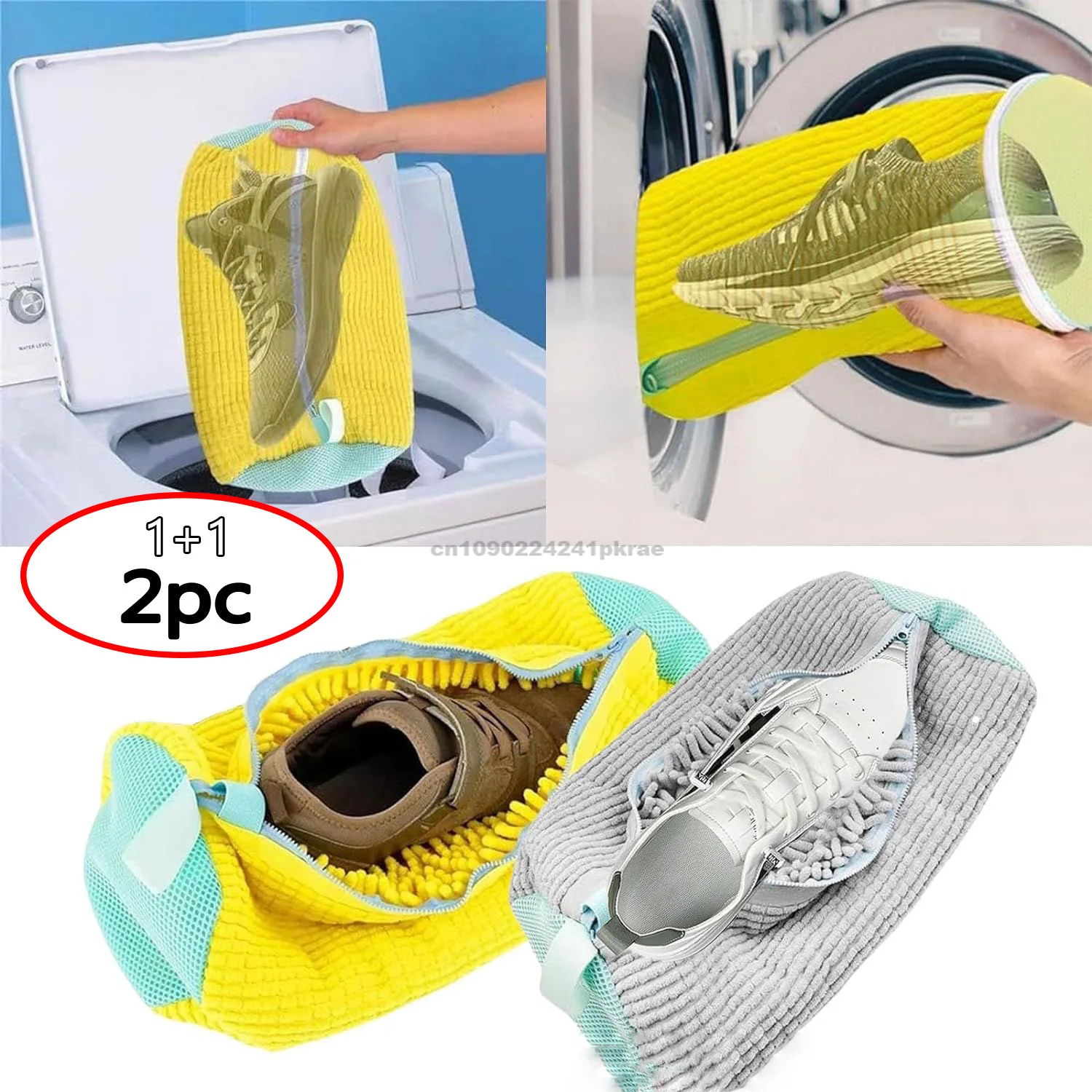 Washing Shoes Bag with Protector Fluffy Fibers