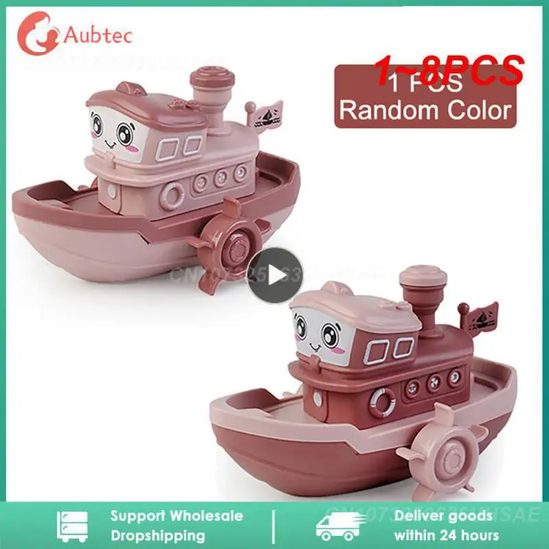 

1~8PCS Baby Bath Toys For Children Clockwork Toy Bath Swimming Bath Toy Cute Boat Play Water Toy infantil toys for kids