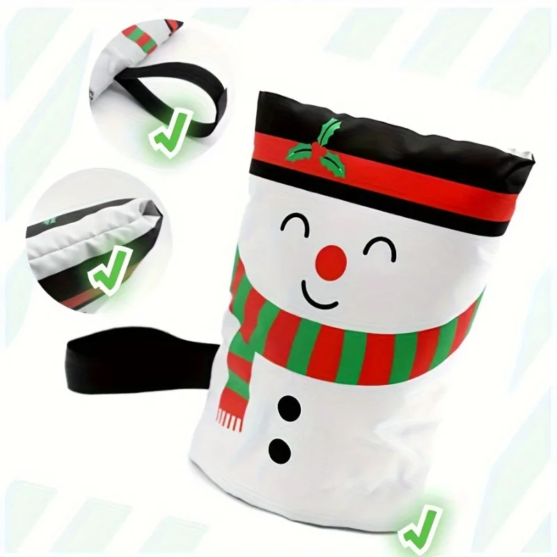 Winter Snowman Outdoor Faucet Cover, Frost-Free Anti-Freezing Insulation Protector, Christmas Themed, Reusable