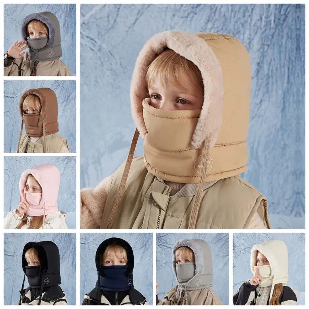 Keep Warm 3-in-1 Winter Cycling Hat Cold Resistant Fleece Lining Warm Scarf Face Mask Neck Protection Thickened Lei Feng Hat