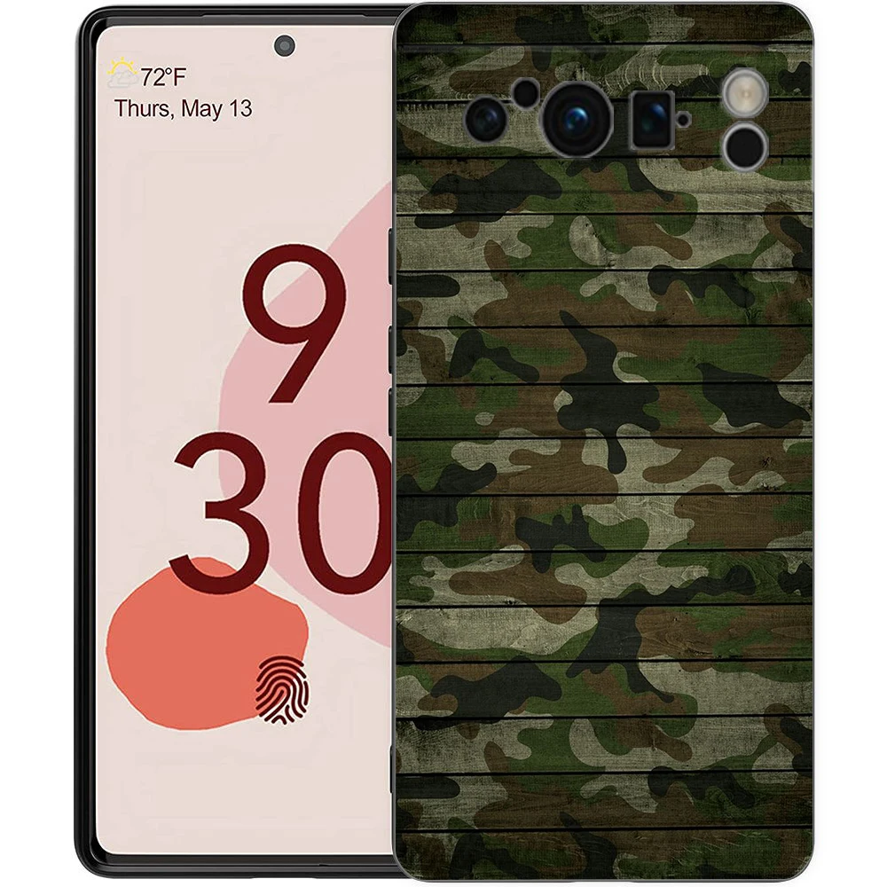 Camouflage Military-Grade Shockproof Phone Case - Soft TPU Black Cover