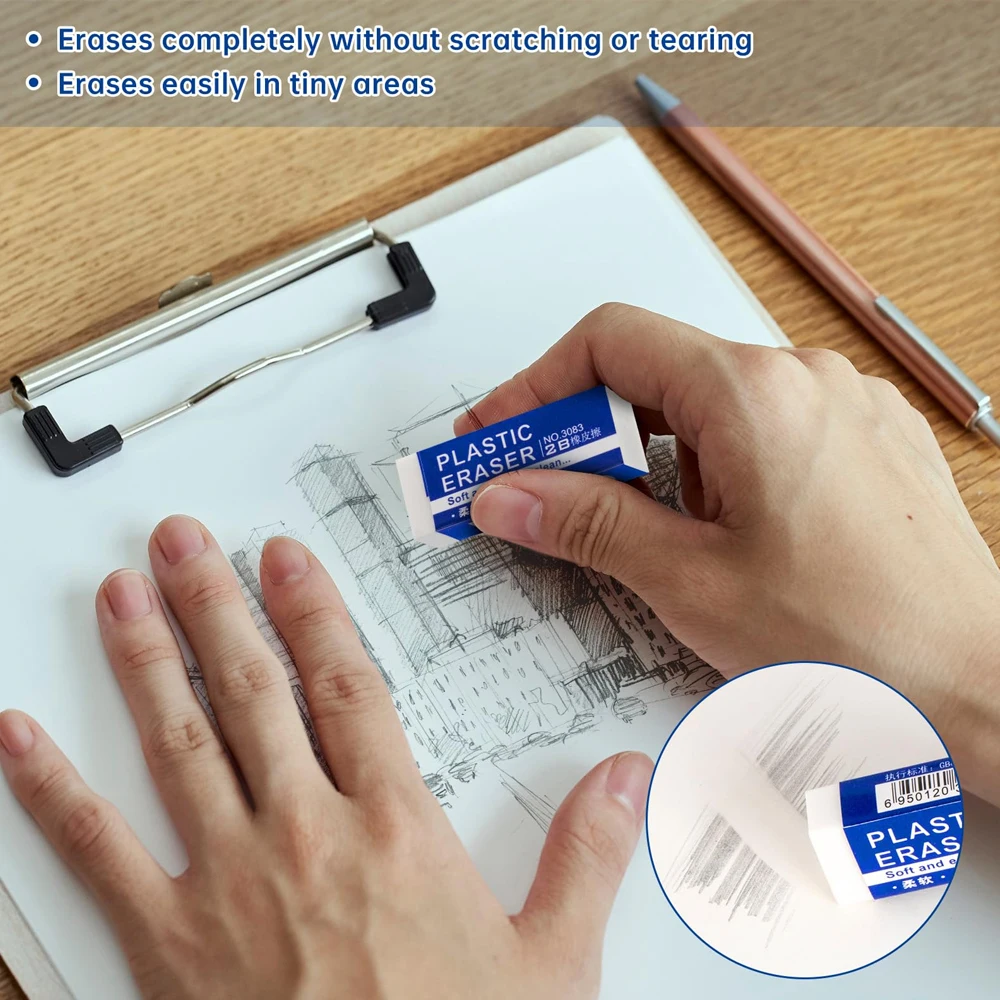 4 Pieces Of Rubber Plastic Erasers For Children School Home Office Drawing | UK