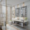 Art Decorative Wall Mirrors Large Grecian Venetian Mirror for Hotel Home Vanity Silver Mirror Rectangular 3