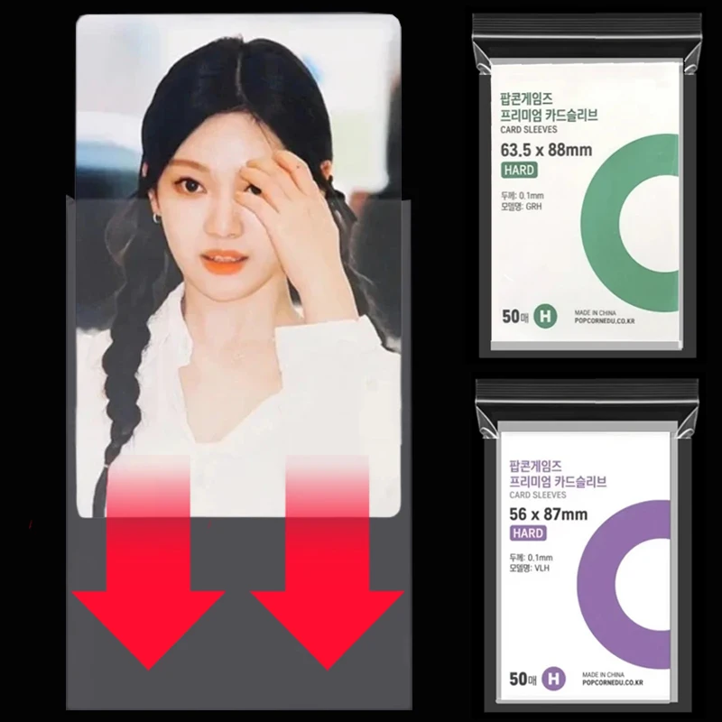 

Toploader Korean Idol Photocard Sleeves Clear Anti-scratch 3X4" Diy Gaming Trading Card Plastic Collect Holder Multi-size
