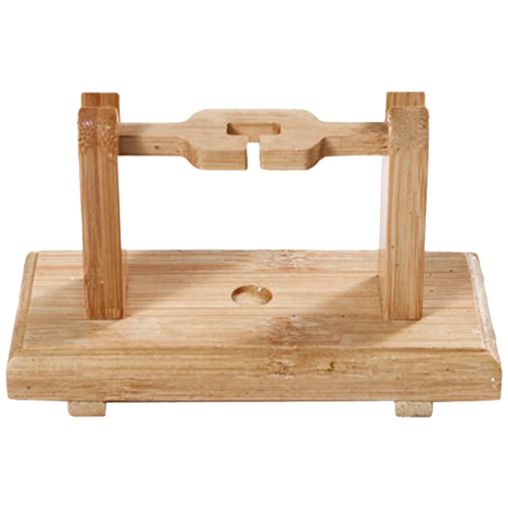 

Fan Holder Fans Stand Hand Held Round Handle Display Bamboo Wooden Stands Show Rack