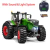 1/16 LESU 1050 RC Tractor Truck 4X4 RTR Metal Chassis Painted Assembled Model with Light Sound Differential Lock Cabin Servo Toy 1