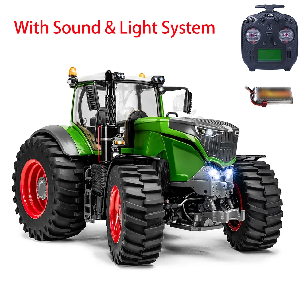 RTR 1/16 LESU 1050 RC Tractor 4X4 Metal Chassis Painted Assembled Model with Light Sound Differential Lock Cabin Servo RC Toys 2