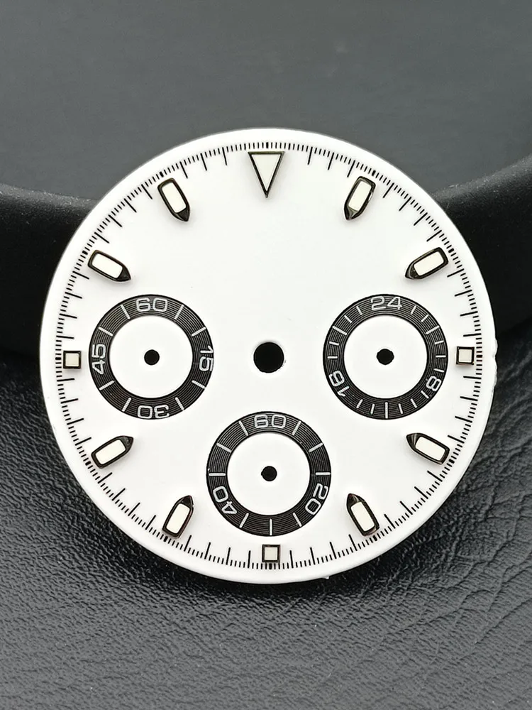 28.5mm black/white/grey/gold/blue/Green C3 luminous aseptic dial for VK63 movement watch accessories
