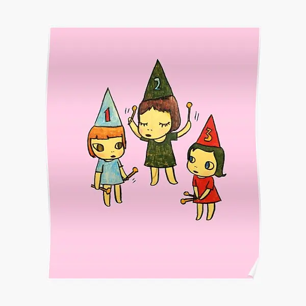 

Футболка Yoomo Nara Three Little Girl, Постер, картина, Современное украшение, принт, домашний декор, винтажная Настенная роспись для комнаты, забавная, без рамки