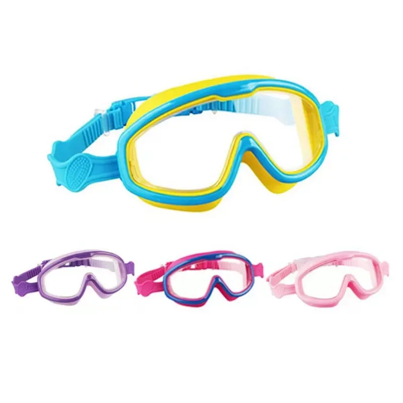 Outdoor Swim Goggles Large frame waterproof and for Kids Anti-Fog UV Protection Swimming Glasses for 8-13 Years Children