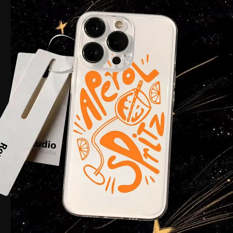 Aperol Spritz Stylish Transparent Phone Case