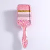 Girl Cartoon Plastic Airbag Comb Quicksand Sequin Hairdressing Comb Plastic Comb Glitter Massage Comb Cartoon Cute Fruit Comb 5
