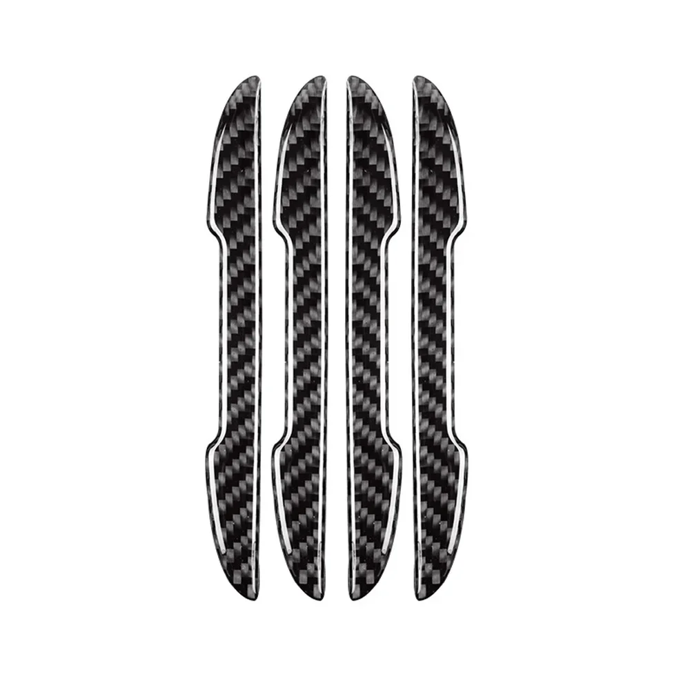 4pcs 자동차 도어 스트립 안티 스크래치 스티커 탄소 섬유 가장자리 보호 스트립 측면 도어 몰딩 BMW 용 스커프 트림 스티커