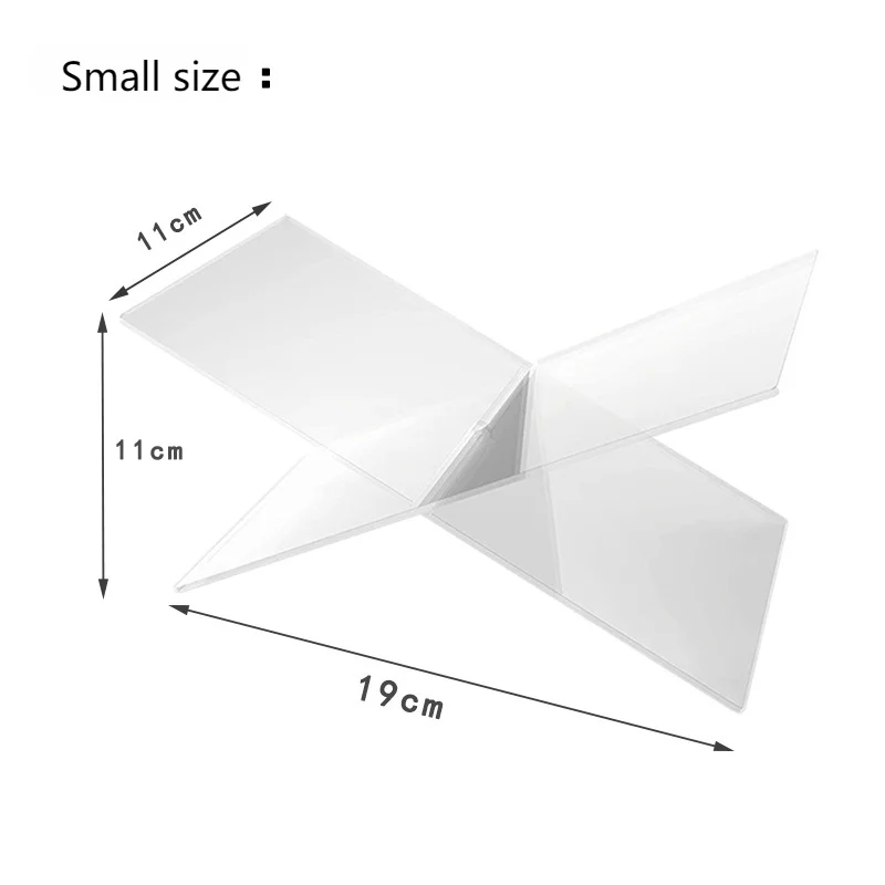 4MM Acrylic Book Holder X-Shaped Display Stand for Cookbook Recipe Menu Magazines Storybook Holder for Display And Reading Books