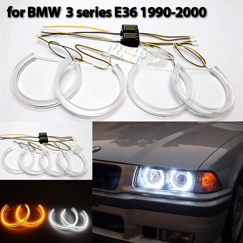 

Halo Ring Angel Eyes Turn Signal Horseshoe Shape LED White Yellow for BMW 3 series E36 90-00 316i 318i 318is 320i 323i 325i 328i