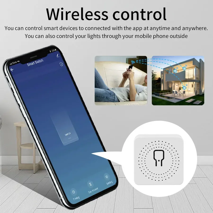 20A 16A Smart WiFi Switch Cozylife APP Remote Control Breaker Module 100-240V Wireless Light Switch Works with Alexa Google Home