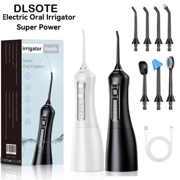 4 modalità di pulizia irrigatore orale 320ml nero portatile ricaricabile impermeabile dentale acqua flosser sbiancamento dei denti getto filo interdentale 1