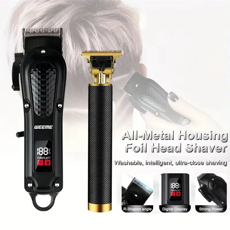 WEEME 806-HW Electric Hair Clipper UBS Rechargeable Cordless Beard Trimmer Men Powerful Electric Hair Clipper Trimming Tool