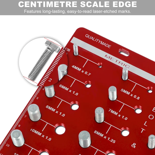 Tester Per Filettature - 34 Misure, Per Viti Metriche E Standard, Con 8 Punte Trapano - Foto 6