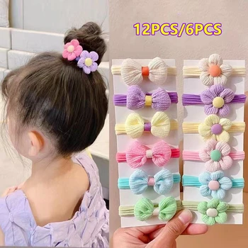 20PCS 10PCS Hair Accessories For Girl Elastic Hair Bands Flowers Style Hair Ring Children Birthday Party Headdress Headwear 1