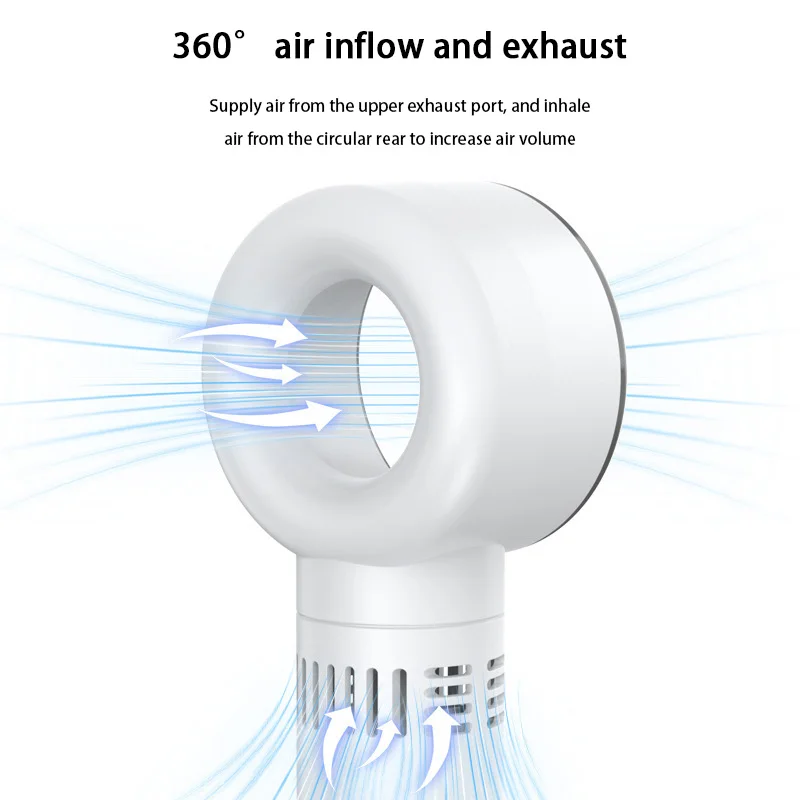 Portable Mini Bladeless Handheld USB Rechargeable Fan