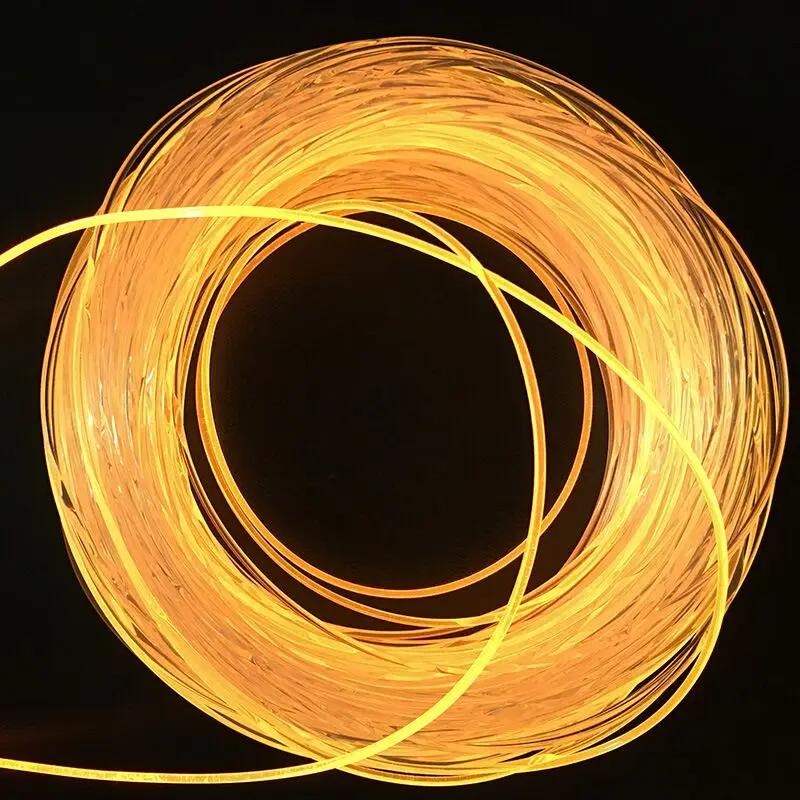 1M PMMA Side Luminous Optical Fiber Cable 4.0mm Diameter Car Optic Cable Ceiling Light Party Atmosphere Lighting-4mm Side Glow