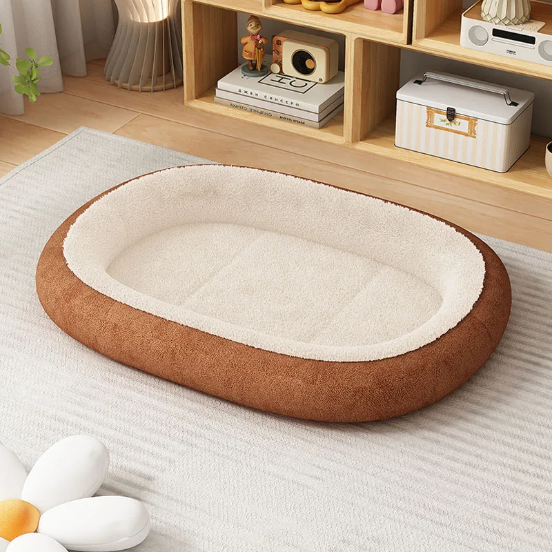 Winter Dog Cat Bed Sofa Mat Round Carpet Rug Pet Kennel Nest Soft Material Warm Sleeping House Puppy Cushion