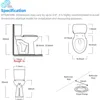 Simple Project 21 Inch High Toilet Elongated With Comfort Chair Seat, 1.28 Gpf Powerful Single Flush Extra Tall Toilet 6